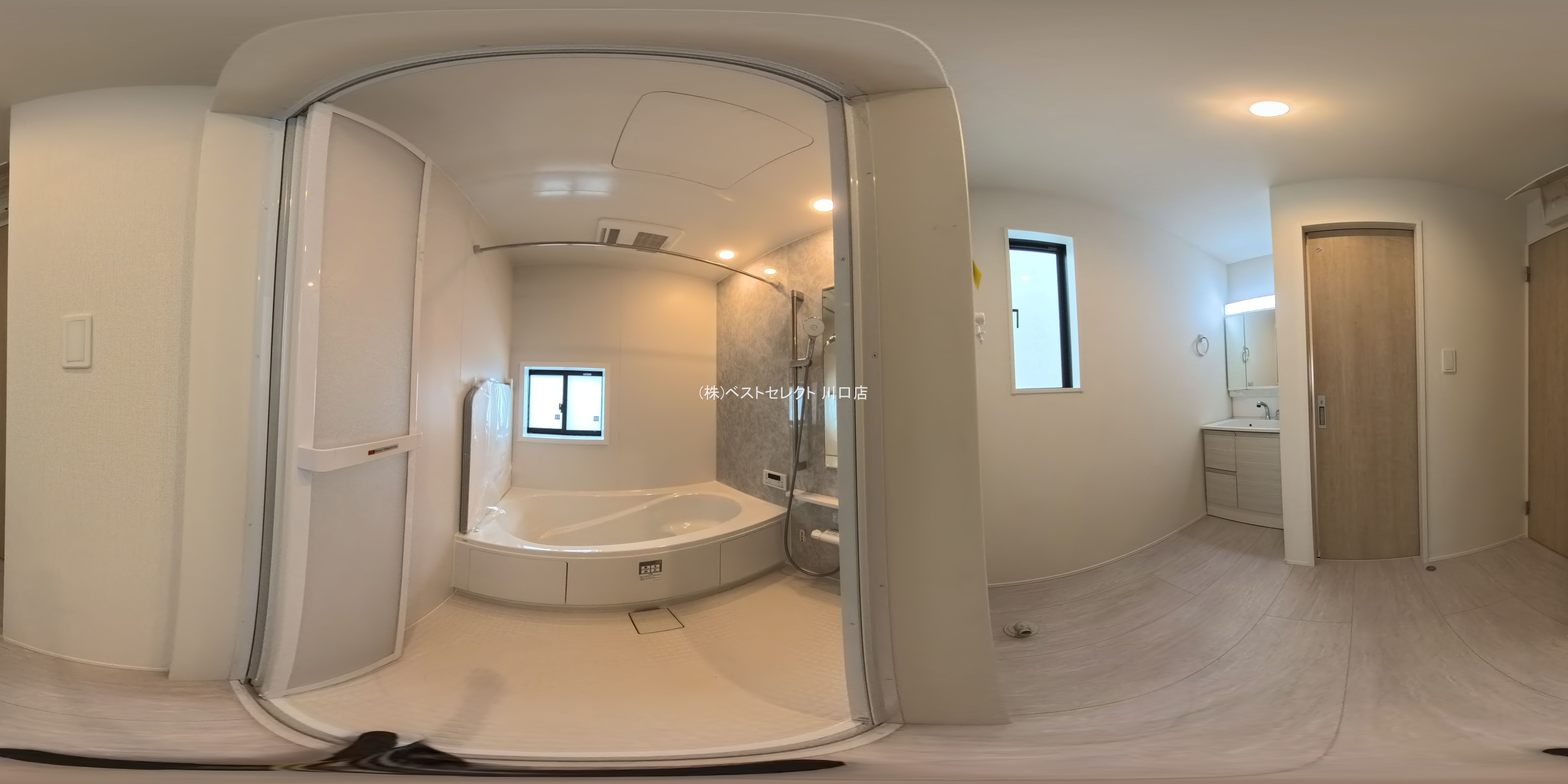 埼玉県川口市前川町４丁目の新築戸建てパノラマ（お風呂）写真 2026年1月19日撮影