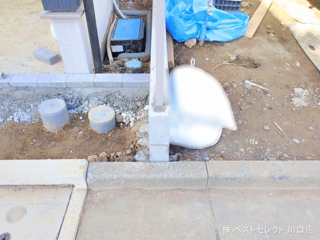 埼玉県蕨市北町２丁目の新築戸建て外構写真 2025年7月17日撮影