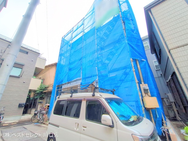 埼玉県川口市青木2丁目の新築戸建てシート写真 2025年7月13日撮影