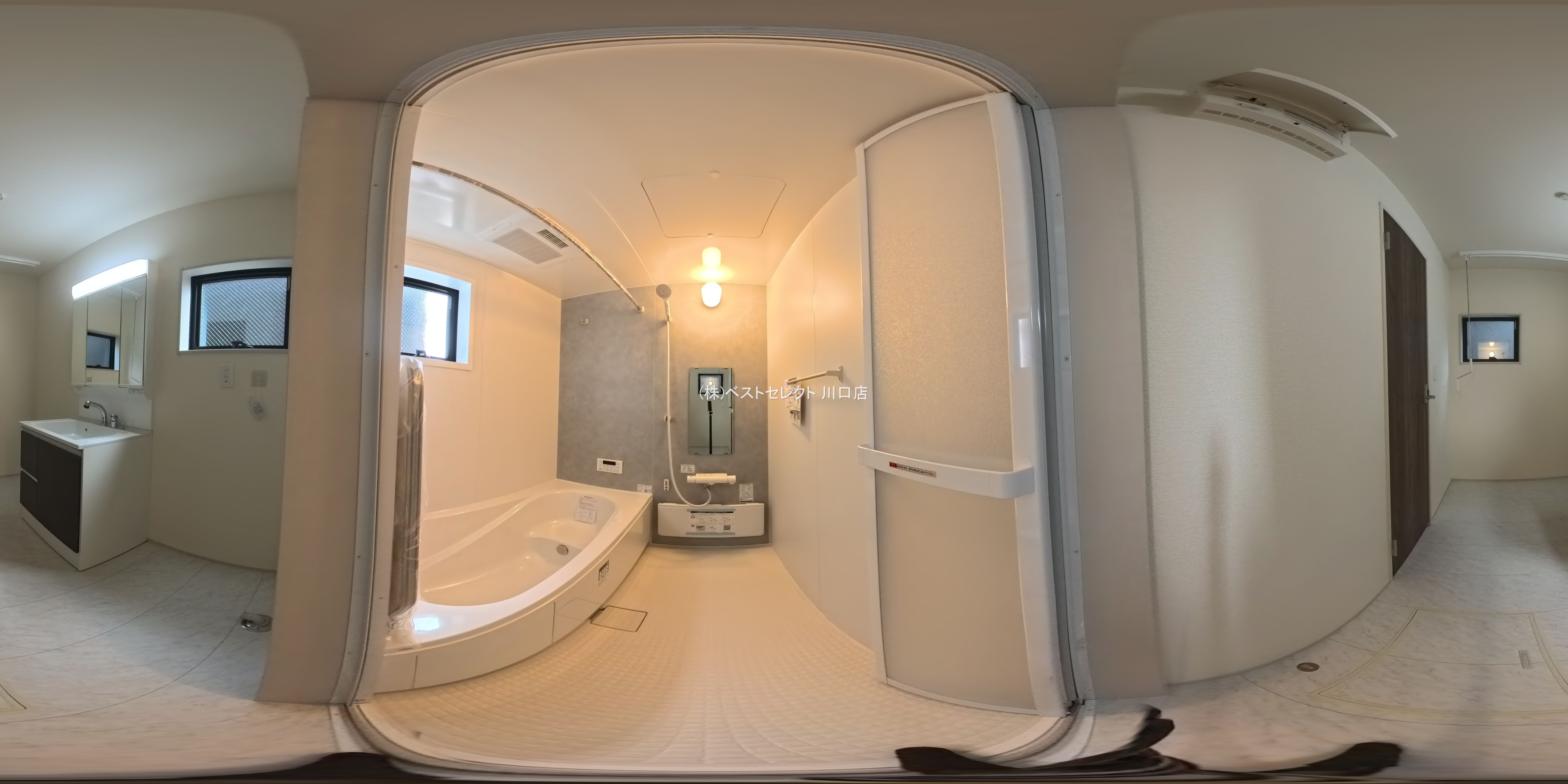 埼玉県戸田市笹目３丁目の新築戸建てパノラマ（お風呂）写真 2026年3月15日撮影