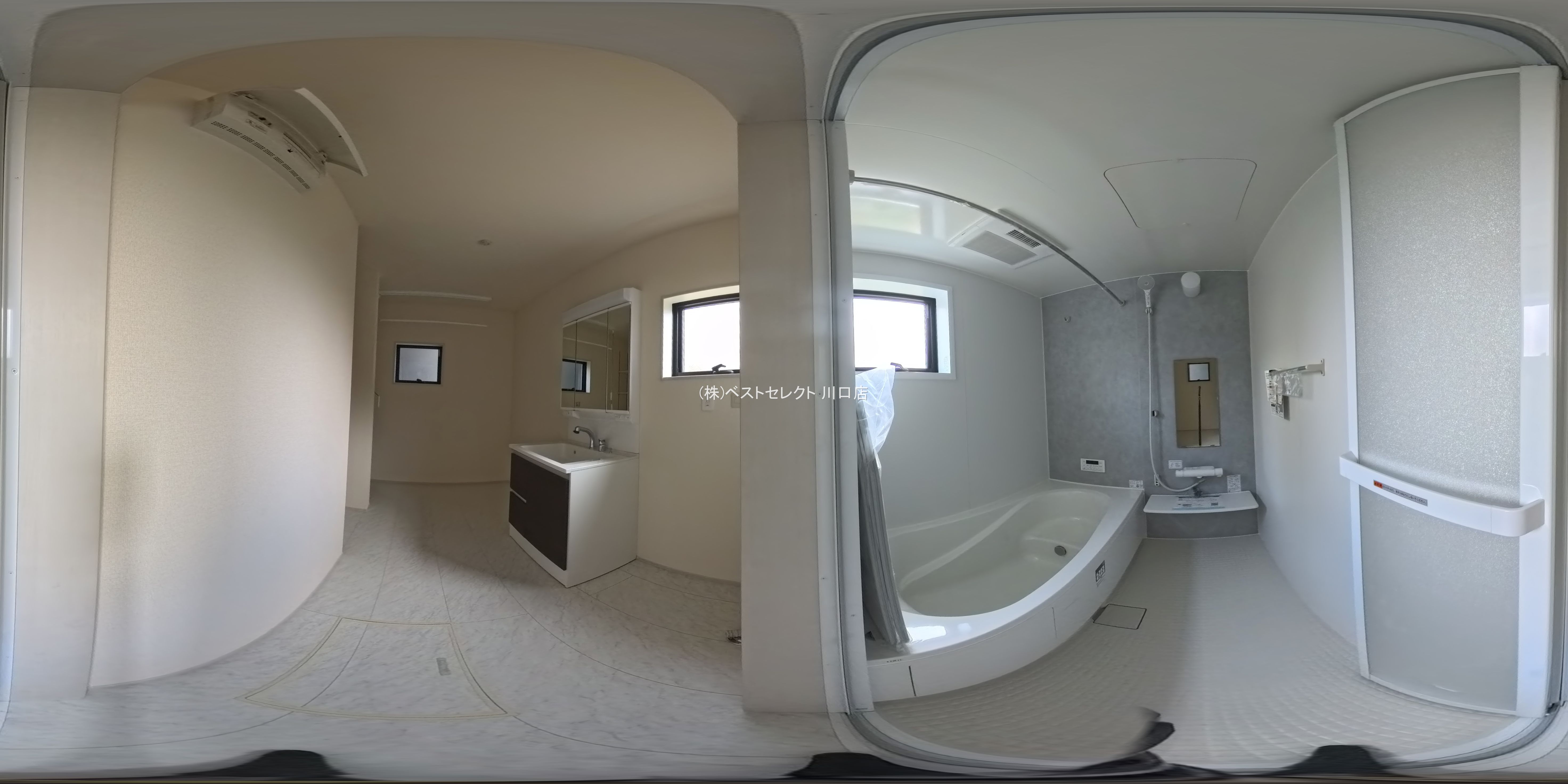 埼玉県戸田市笹目３丁目の新築戸建てパノラマ（お風呂）写真 2026年3月15日撮影