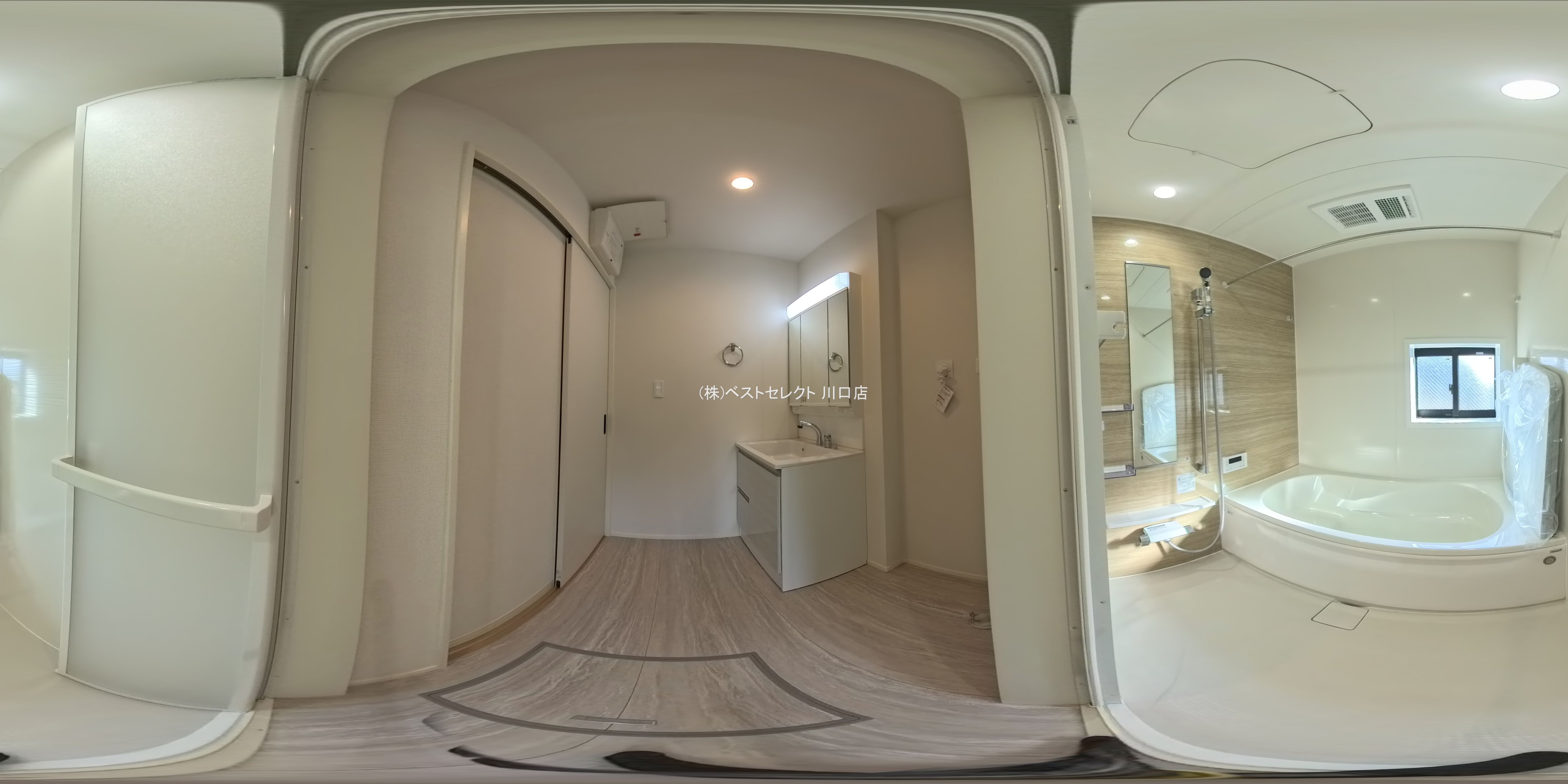 埼玉県蕨市南町４丁目の新築戸建てパノラマ（お風呂）写真 2026年1月14日撮影