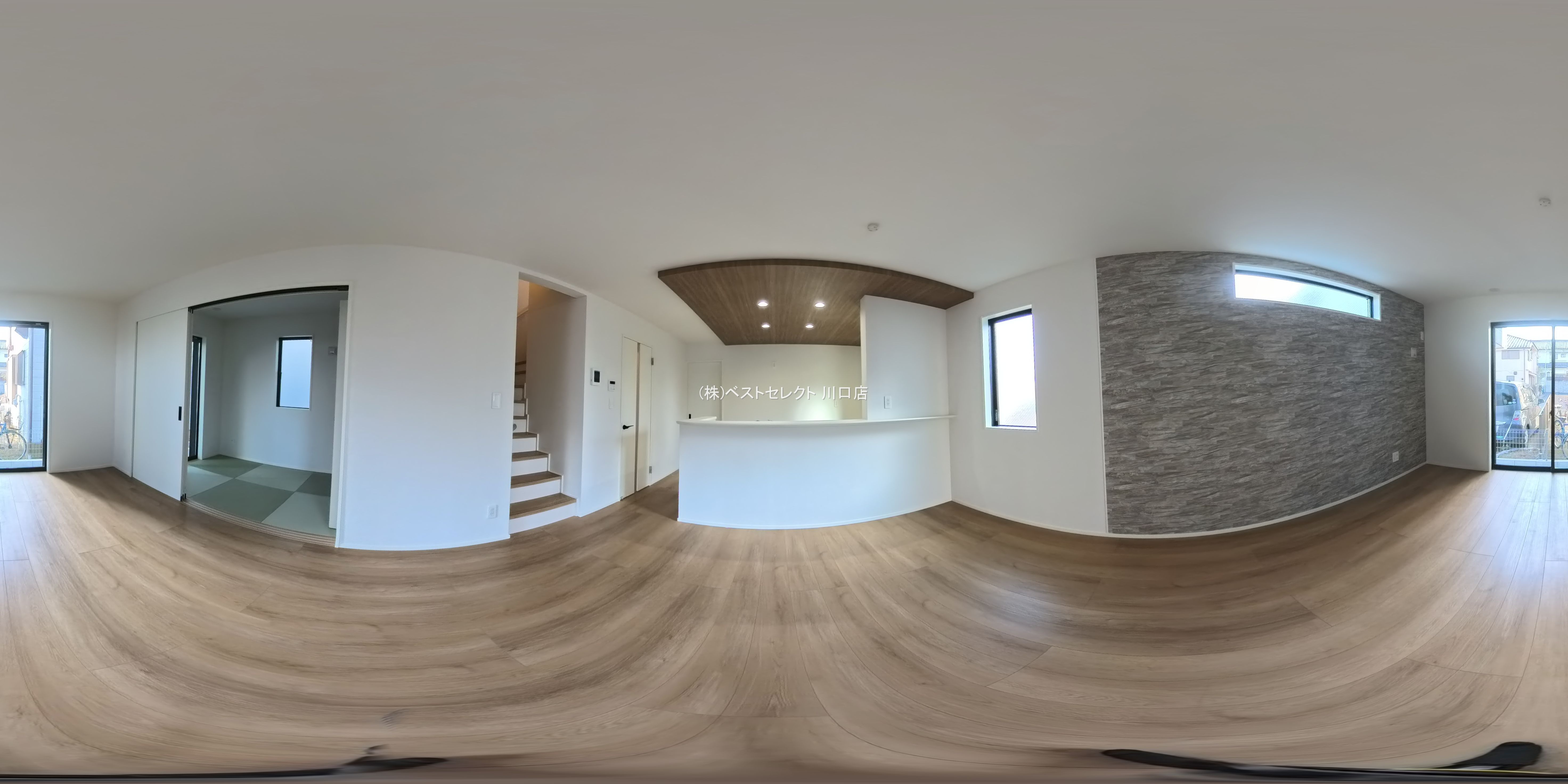 埼玉県蕨市南町４丁目の新築戸建てパノラマ（リビング）写真 2026年1月14日撮影