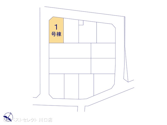 埼玉県川口市大字安行領家の新築戸建て全体区画図 ※図面と異なる場合は現況を優先