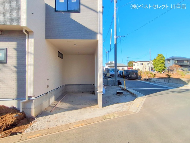 埼玉県川口市大字安行領家の新築戸建て外構写真 2025年12月21日撮影