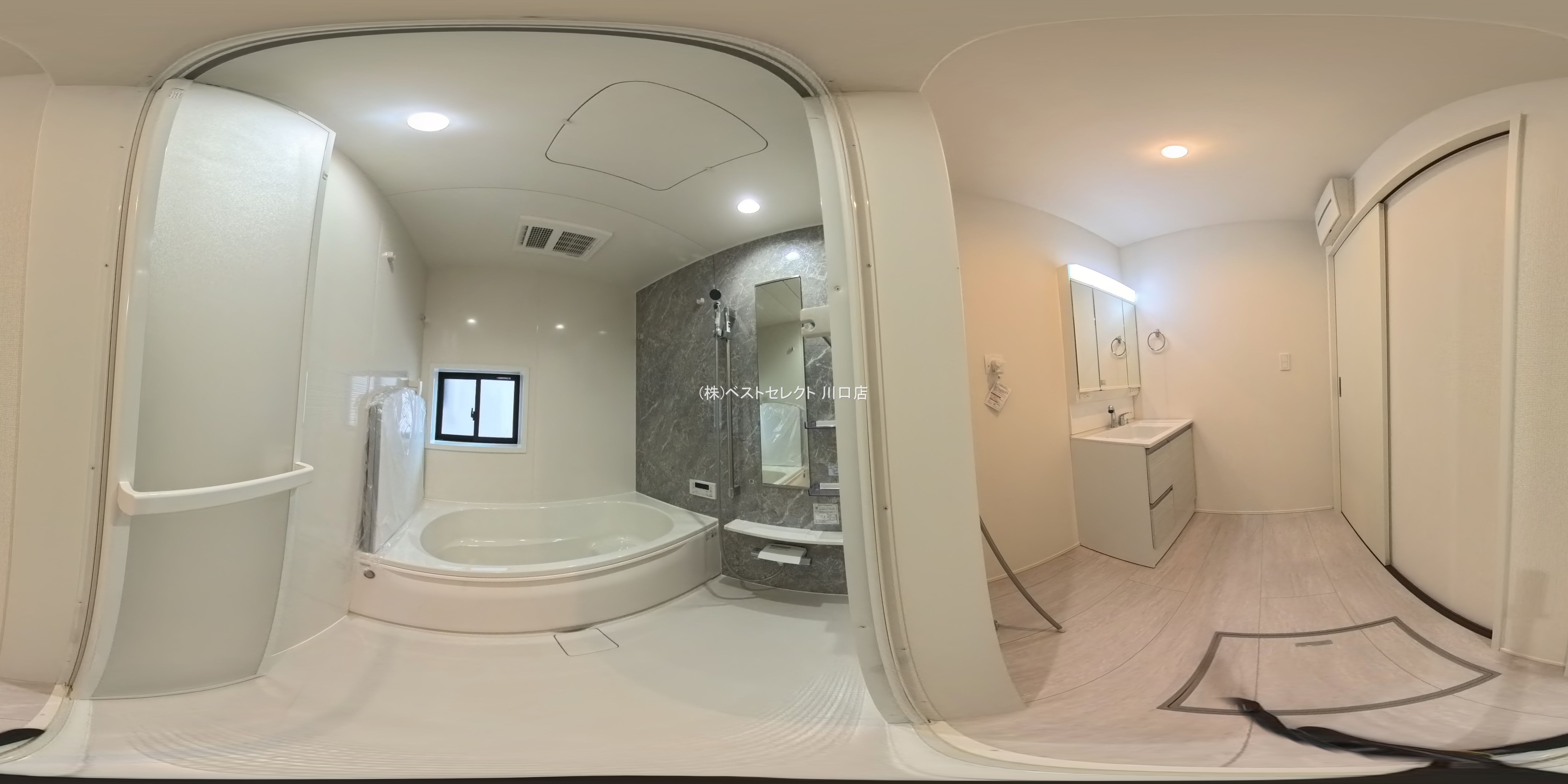 埼玉県川口市大字伊刈の新築戸建てパノラマ（お風呂）写真 2026年3月18日撮影