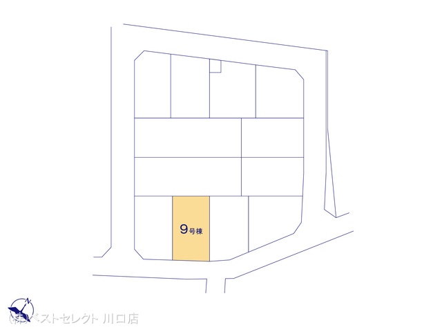 埼玉県川口市大字安行領家の新築戸建て全体区画図 ※図面と異なる場合は現況を優先