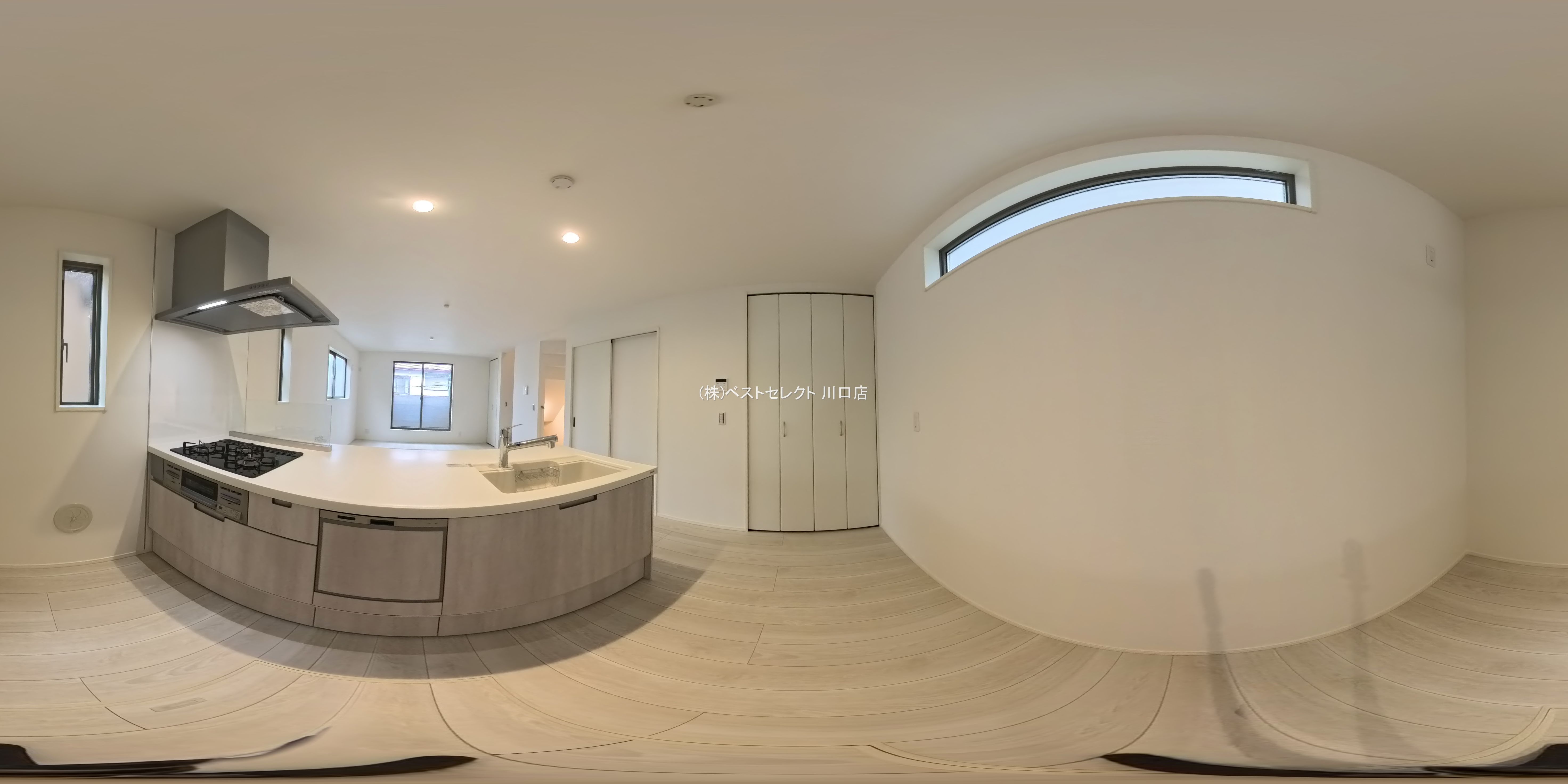 埼玉県川口市芝塚原１丁目の新築戸建てパノラマ（キッチン）写真 2026年4月26日撮影