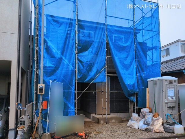 埼玉県戸田市喜沢１丁目の新築戸建てシート写真 2026年3月3日撮影