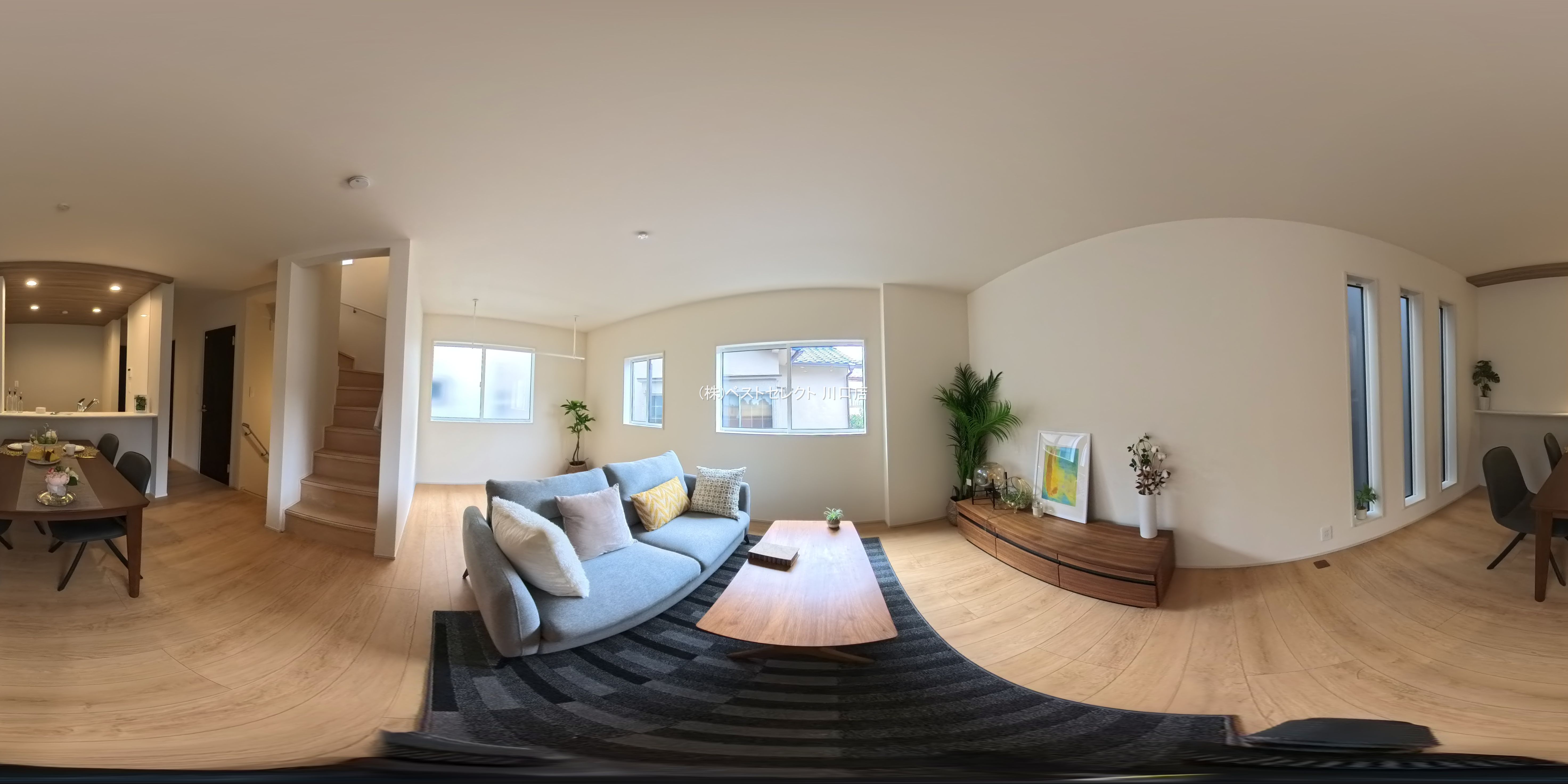 埼玉県川口市上青木西２丁目の新築戸建てパノラマ（リビング）写真 2026年2月25日撮影