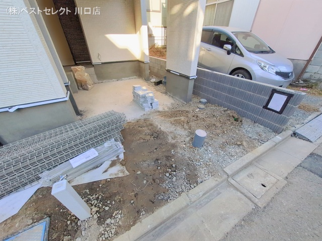 埼玉県蕨市中央７丁目の新築戸建て外構写真 2026年1月27日撮影