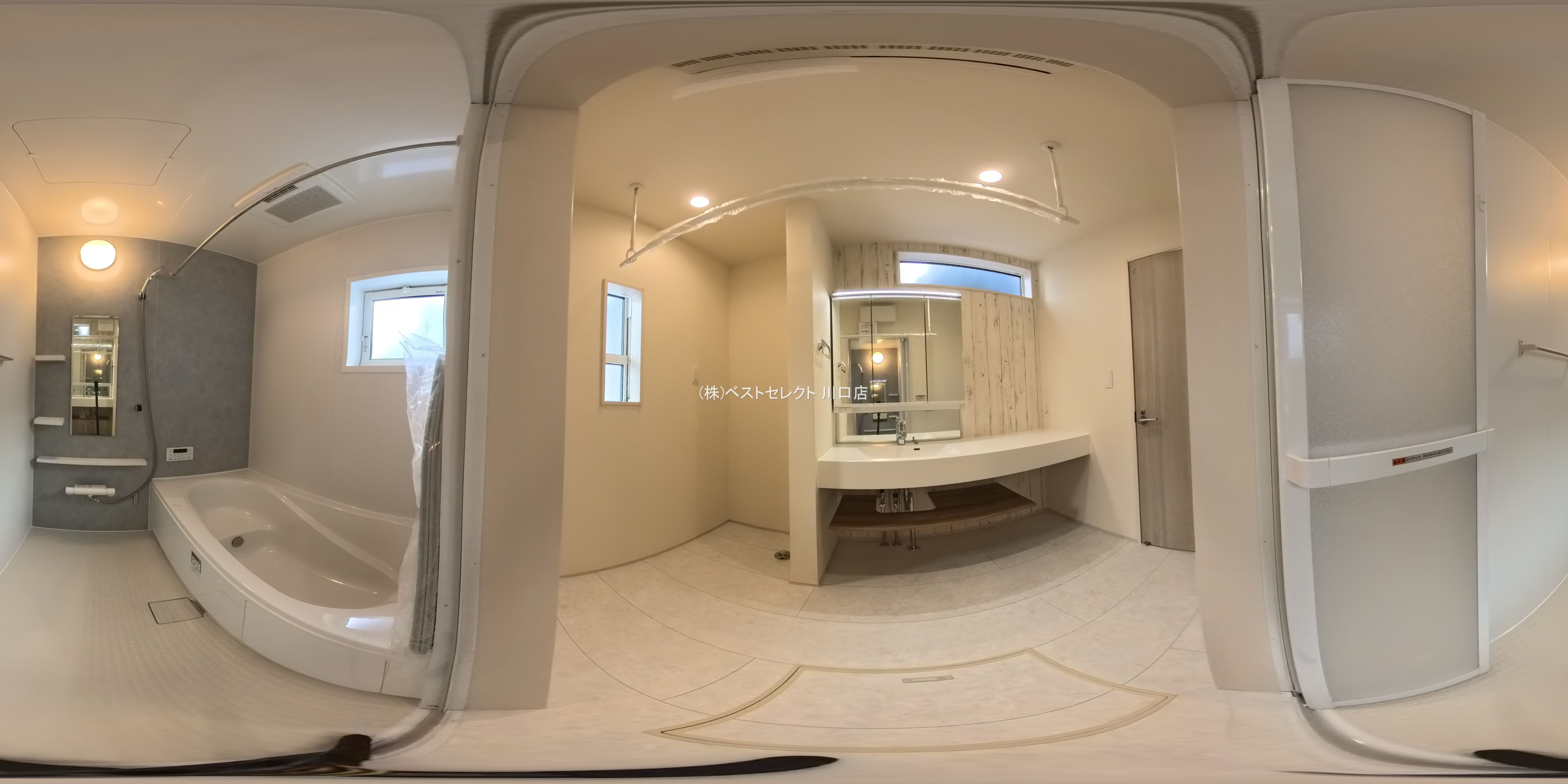 埼玉県川口市前川４丁目の新築戸建てパノラマ（お風呂）写真 2026年3月4日撮影