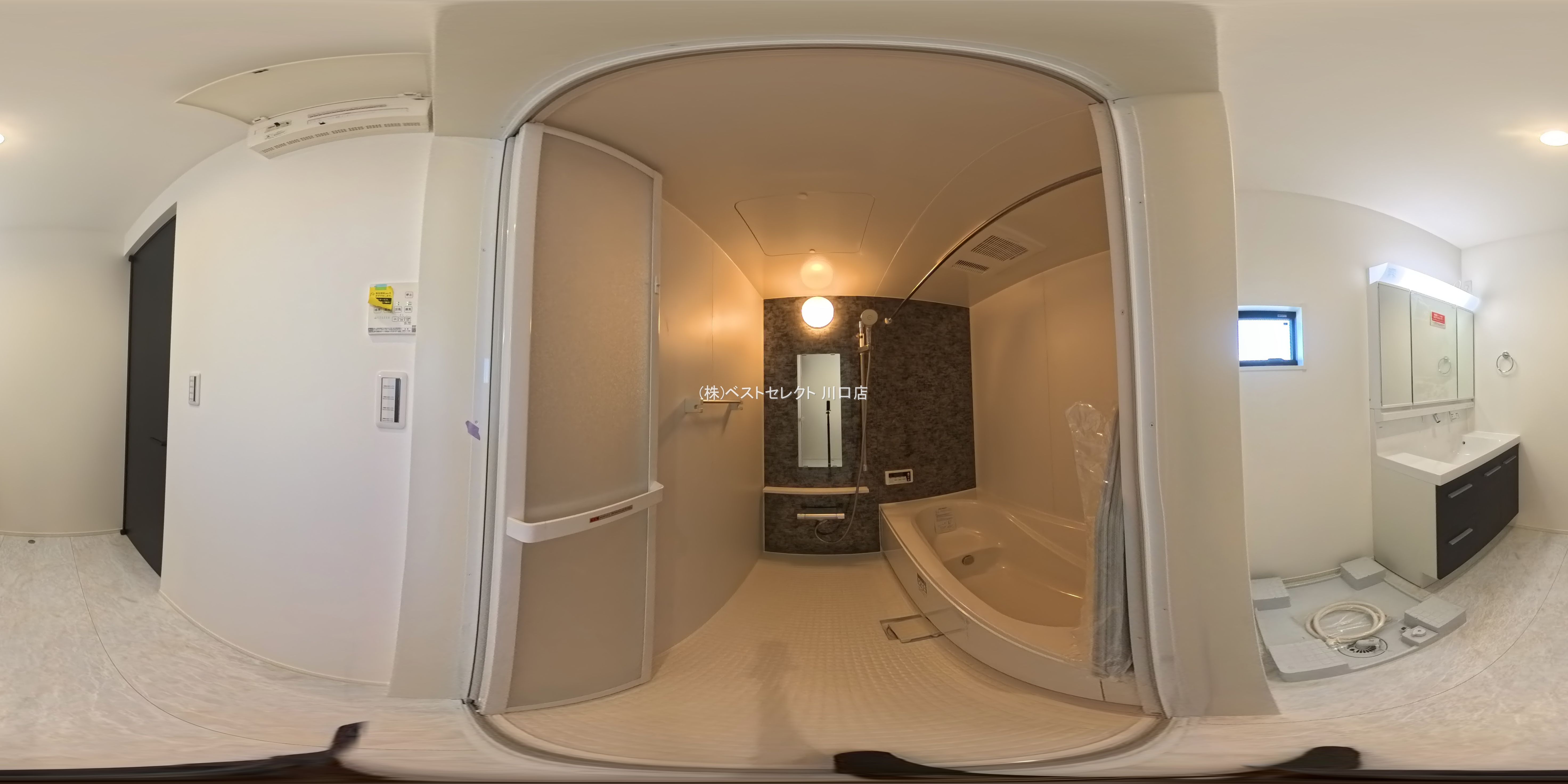 埼玉県戸田市笹目２丁目の新築戸建てパノラマ（お風呂）写真 2026年3月11日撮影