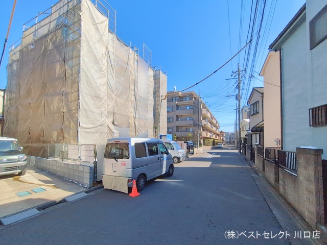 埼玉県蕨市中央７丁目の新築戸建て上棟写真 2026年2月8日撮影