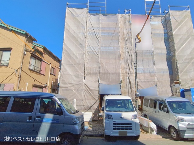 埼玉県蕨市中央７丁目の新築戸建て上棟写真 2026年2月8日撮影