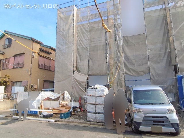 埼玉県蕨市中央７丁目の新築戸建てシート写真 2026年2月26日撮影