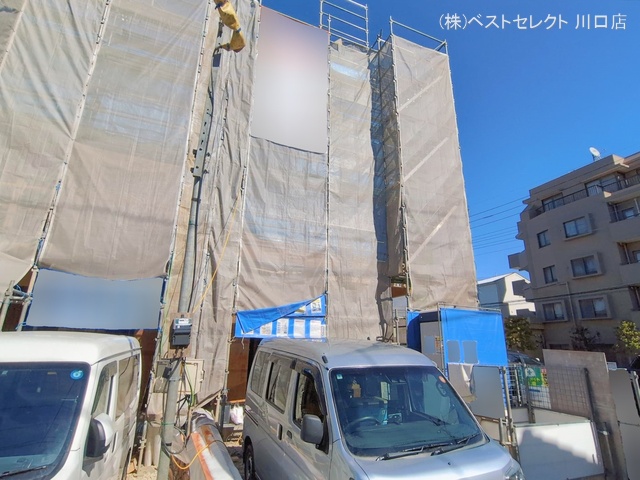 埼玉県蕨市中央７丁目の新築戸建て上棟写真 2026年2月8日撮影