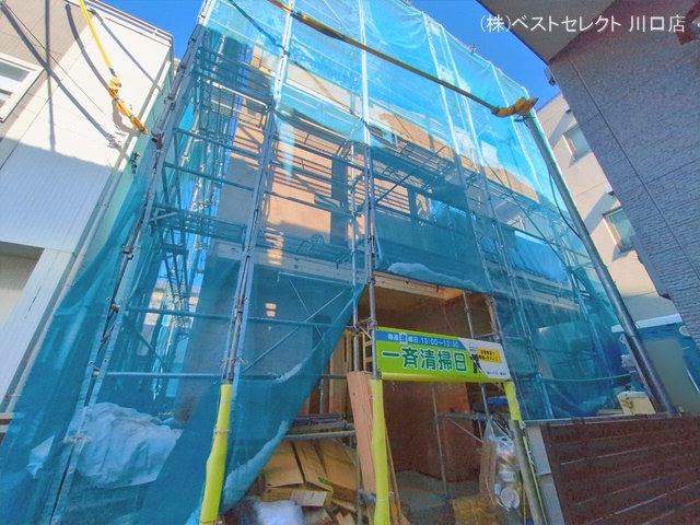 埼玉県戸田市喜沢南２丁目の新築戸建て上棟写真 2026年2月8日撮影