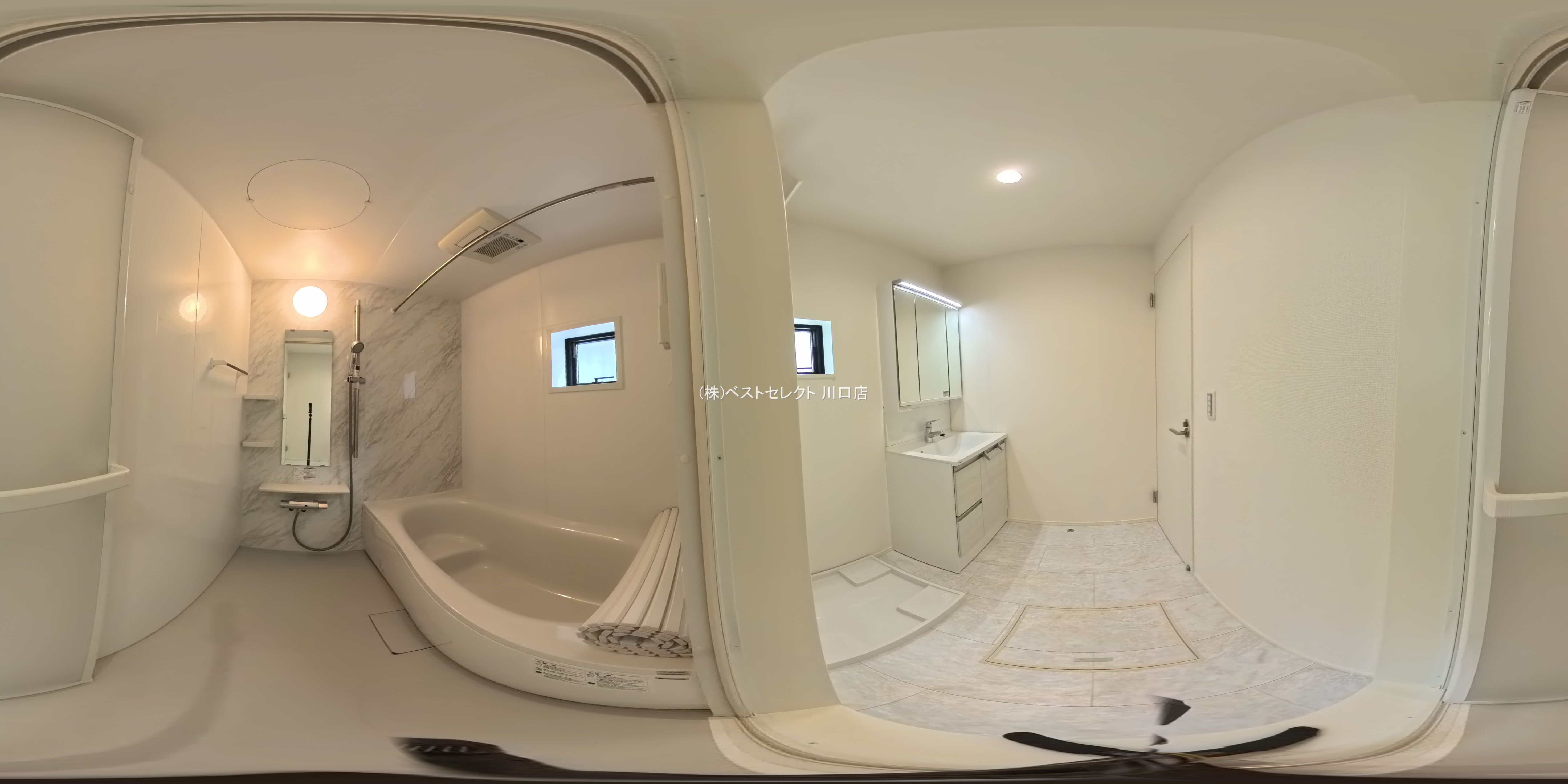 埼玉県川口市末広１丁目の新築戸建てパノラマ（お風呂）写真 2026年4月12日撮影