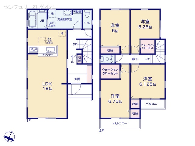 東京都江戸川区興宮町の新築戸建て 4LDK間取図 ※図面と異なる場合は現況を優先