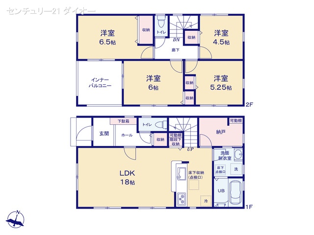 東京都葛飾区西水元4丁目の新築戸建て 4LDK間取図 ※図面と異なる場合は現況を優先
