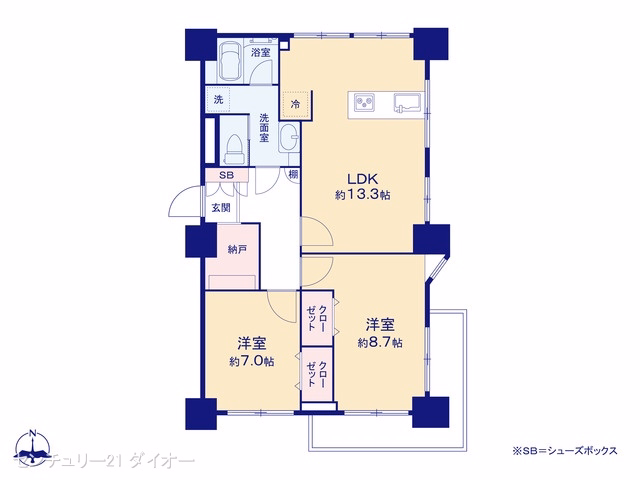 ニューハイツ中川 間取図