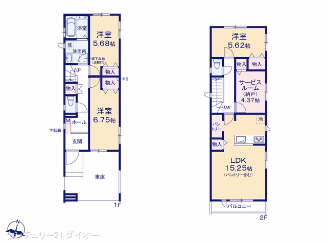 新築戸建て 江戸川区北小岩7丁目908番 A号棟 間取図