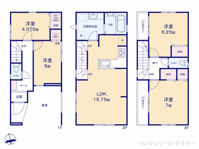 新築戸建て 江戸川東小松川3期 1号棟 間取図