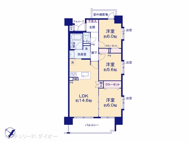 中古マンション コニファーコート金町エアーレジデンス 間取図