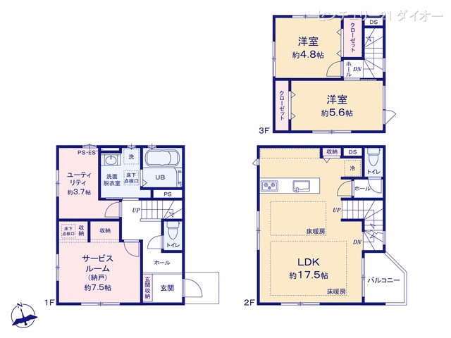 葛飾区亀有4丁目（戸建）02 間取図