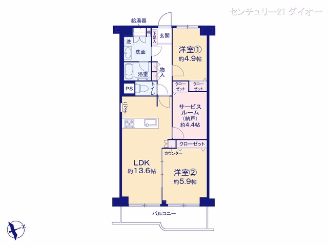 中古マンション ハイラーク船堀 間取図