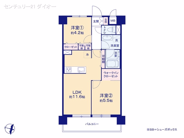 中古マンション ダイアパレス柴又 間取図