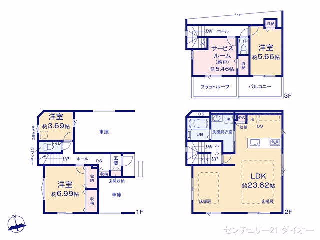 葛飾区鎌倉4丁目（戸建）01 間取図