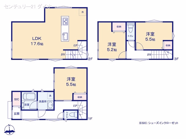 葛飾区鎌倉4丁目(戸建)01 間取図