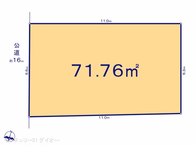 江戸川区鹿骨4丁目（土地）01 区画図