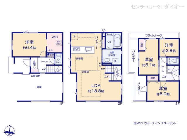 葛飾区鎌倉4丁目(戸建)01 間取図