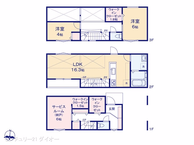 葛飾区西亀有2丁目（戸建）C 間取図