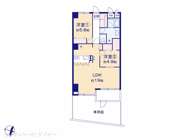 中古マンション パシフィックパレス小岩 間取図