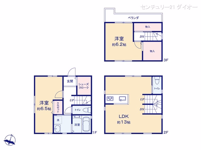 中古戸建て 江戸川区松島2丁目 間取図