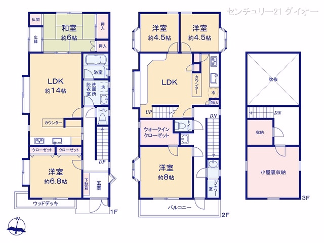 葛飾区西水元3丁目 間取図