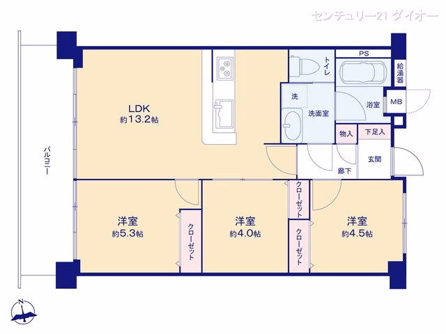 日本勤労者住宅協会宇喜田住宅 間取図