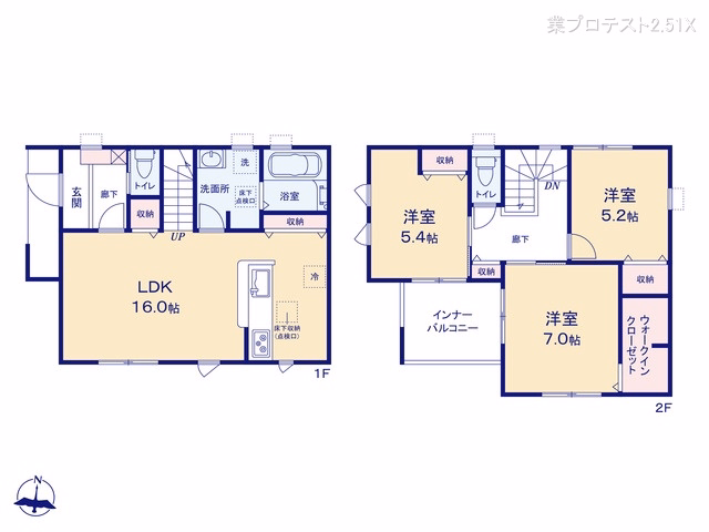桑名市新倉持（戸建）01 間取図