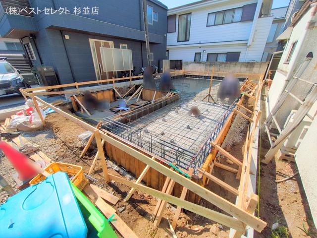 東京都杉並区本天沼1丁目の新築戸建て基礎写真 2025年2月27日撮影