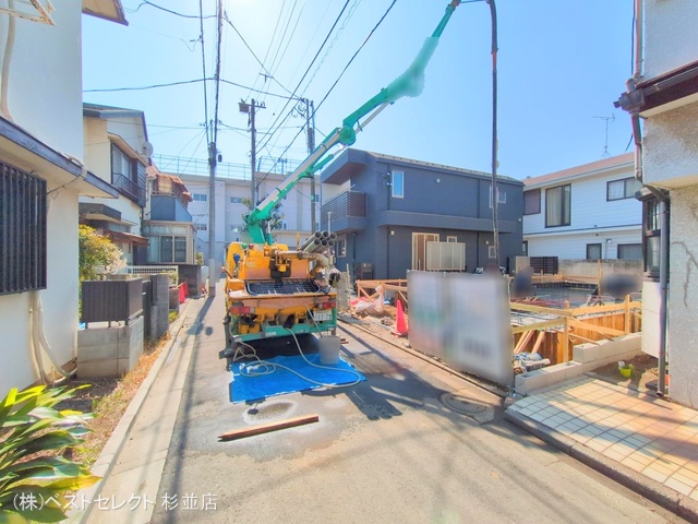 東京都杉並区本天沼1丁目の新築戸建て基礎写真 2025年2月27日撮影