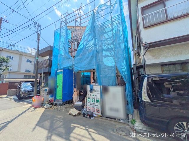 東京都杉並区本天沼1丁目の新築戸建てシート写真 2025年4月28日撮影