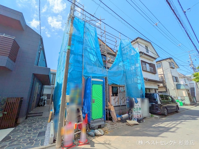 東京都杉並区本天沼1丁目の新築戸建てシート写真 2025年4月28日撮影