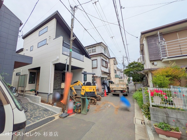 東京都杉並区本天沼1丁目の新築戸建て外構写真 2025年5月25日撮影