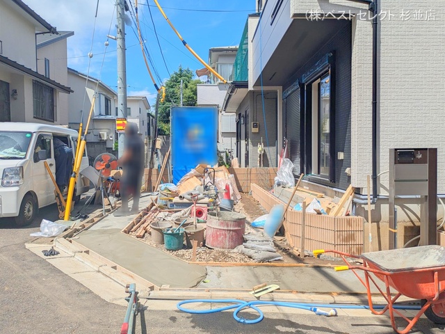 東京都杉並区永福1丁目の新築戸建て外構写真 2025年7月17日撮影