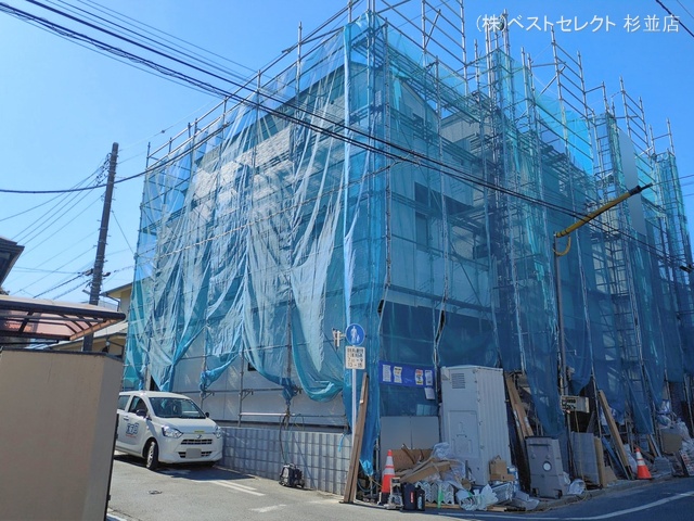 東京都中野区丸山1丁目の新築戸建てシート写真 2026年1月28日撮影