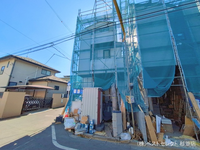 東京都中野区丸山1丁目の新築戸建てシート写真 2026年1月28日撮影